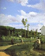 Camille Pissarro Walking along the village Spain oil painting artist